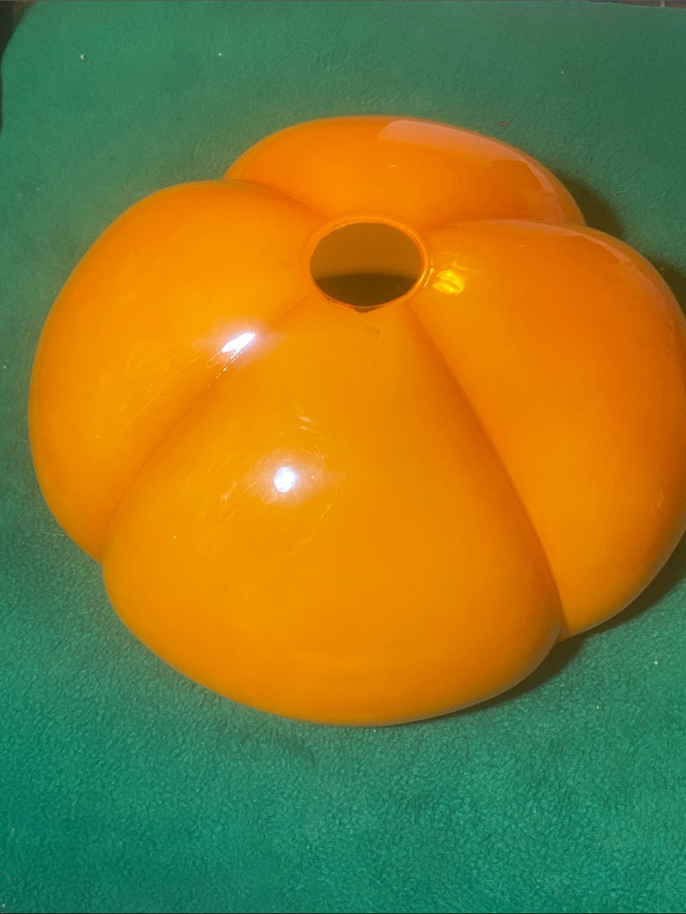 Orange Pumpkin Glass Replacement Light Pendant Lamp Shade D-11”